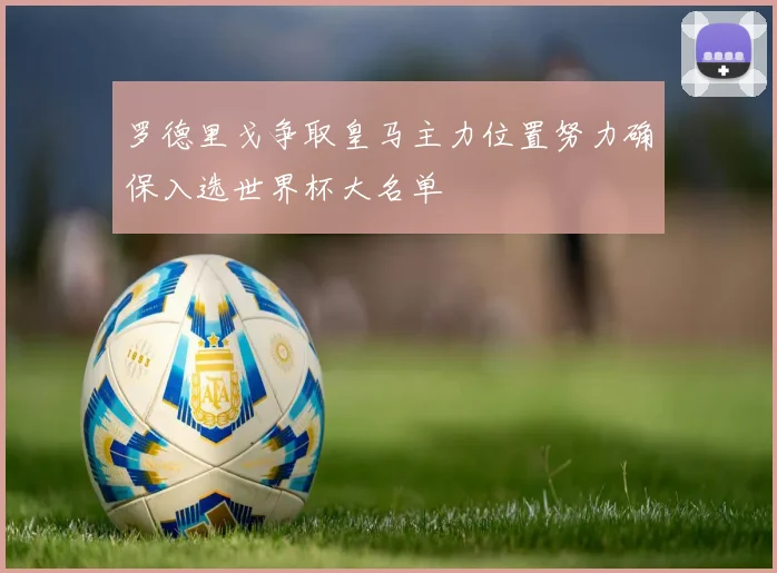 罗德里戈争取皇马主力位置努力确保入选世界杯大名单